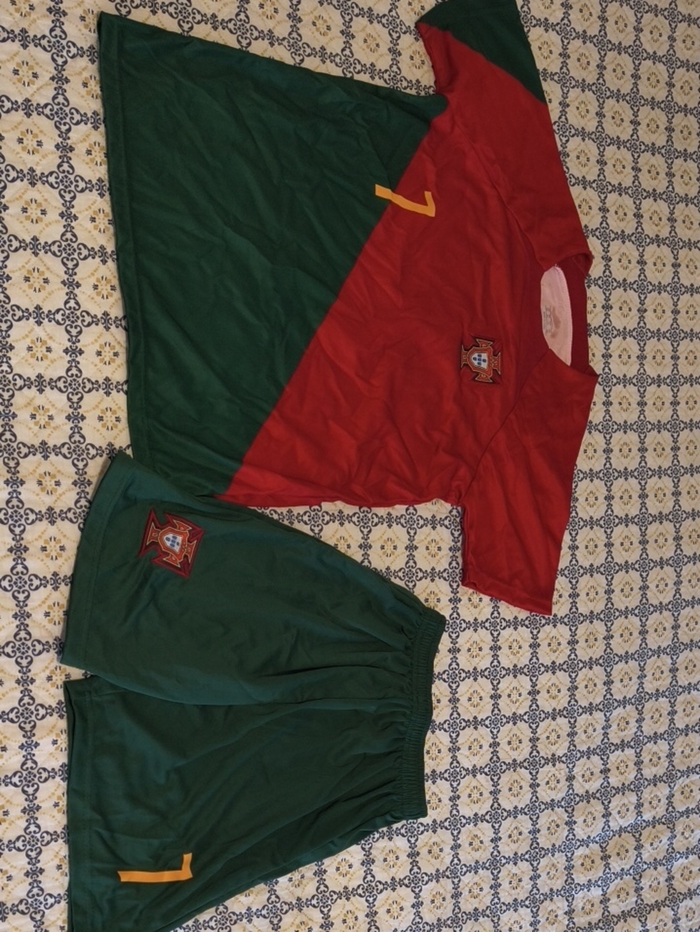 Portugal National Team Soccer Kit - Red & Green Jersey with Shorts